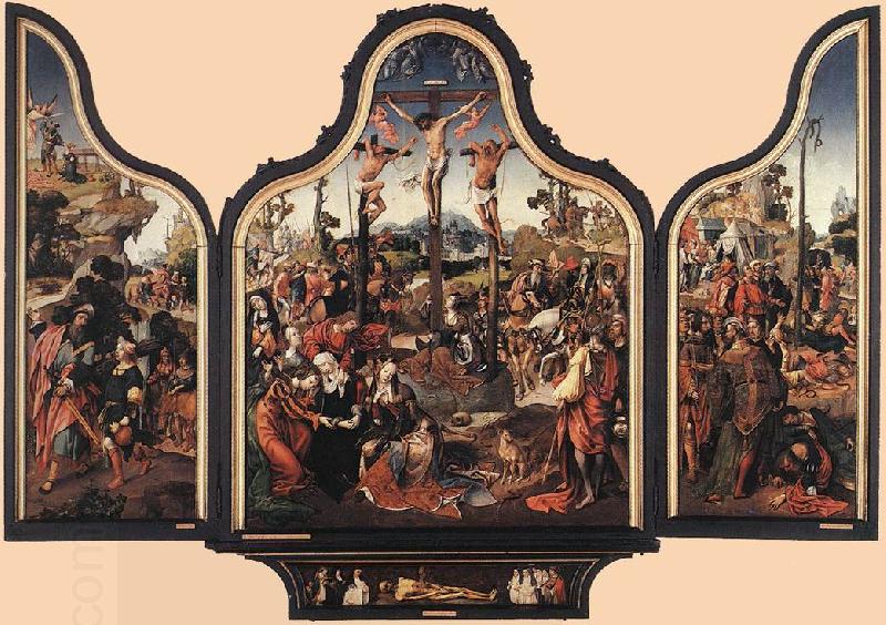 ENGELBRECHTSZ., Cornelis Crucifixion Altarpiece f China oil painting art